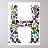 Letter H Monogram Poster (Vorne)