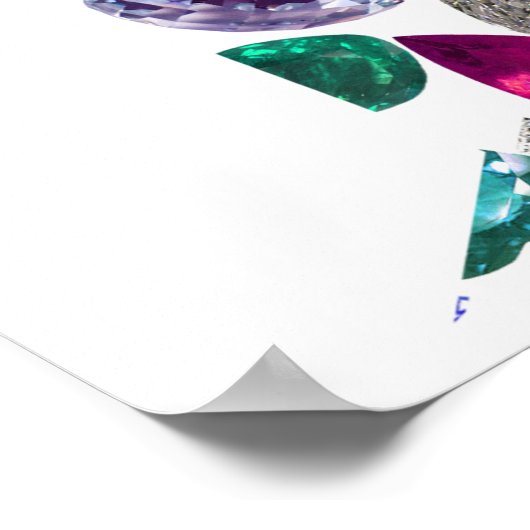 Letter H Monogram Poster (Ecke)