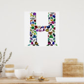 Letter H Monogram Poster (Küche)