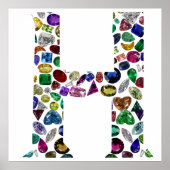 Letter H Monogram Poster (Vorne)