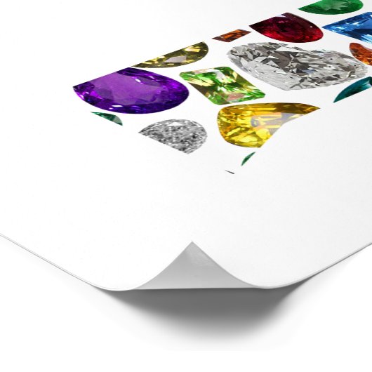 Letter H Monogram Poster (Ecke)