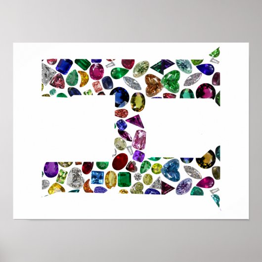 Letter H Monogram Poster (Vorne)
