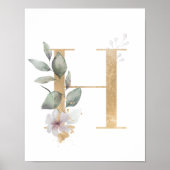 Letter H Monogram Poster (Vorne)