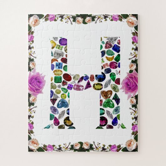 Letter H Monogram Puzzle (Vertikal)