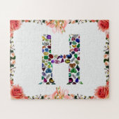 Letter H Monogram Puzzle (Horizontal)