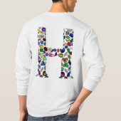 Letter H Monogram T-Shirt (Rückseite)