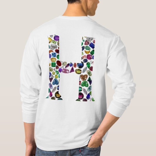 Letter H Monogram T-Shirt (Rückseite)