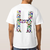 Letter H Monogram T-Shirt (Rückseite)