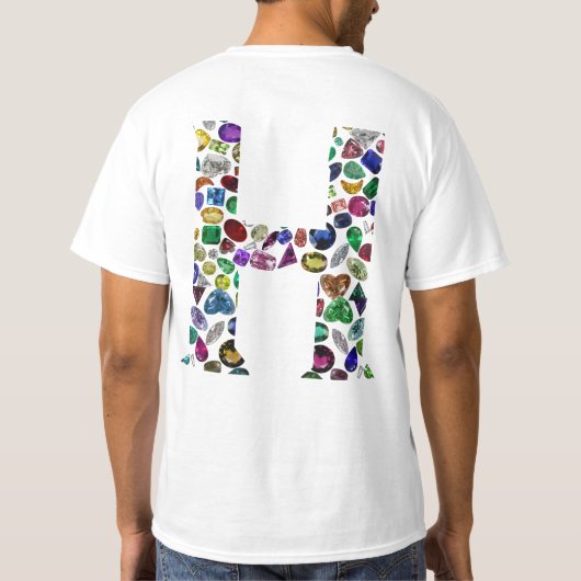 Letter H Monogram T-Shirt (Rückseite)