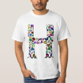 Letter H Monogram T-Shirt (Vorderseite)