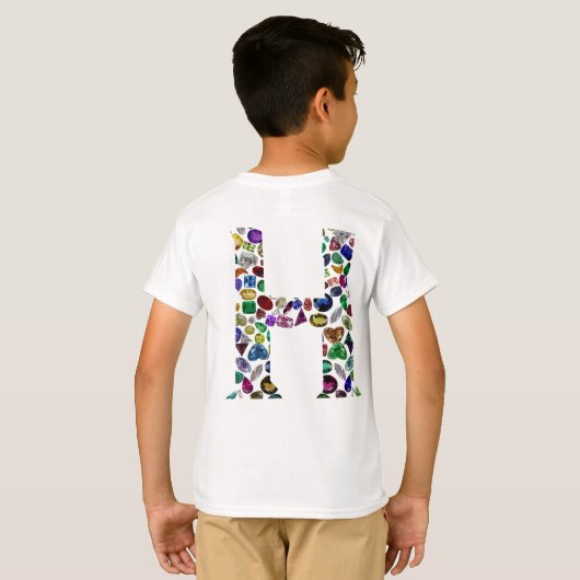 Letter H Monogram T-Shirt (Schwarz voll)
