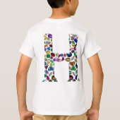 Letter H Monogram T-Shirt (Rückseite)