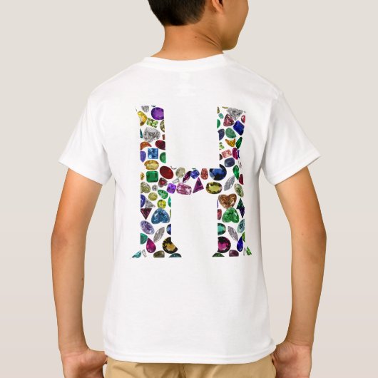 Letter H Monogram T-Shirt (Rückseite)