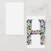Letter H Monogram Visitenkarte (Vorne/Hinten)