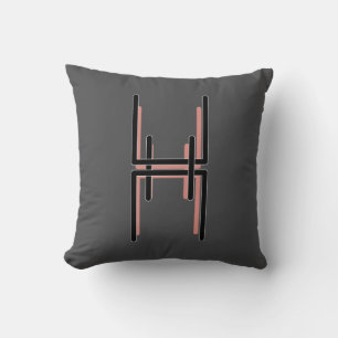 Letter H Monogram Wappen Goalpost Thingajig Kissen