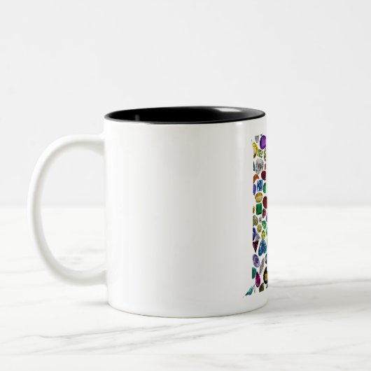 Letter H Monogram Zweifarbige Tasse (Links)