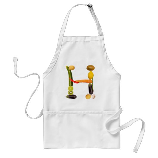 letter "H" of fruits and vegetables Schürze (Vorne)