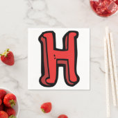 Letter H Paper Napkins Serviette (Beispiel)