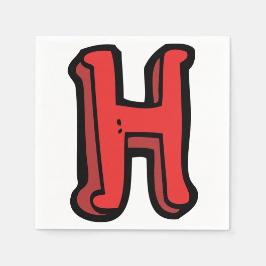 Letter H Paper Napkins Serviette (Vorderseite)