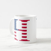 Letter H Patriotic Tasse (Vorderseite Links)