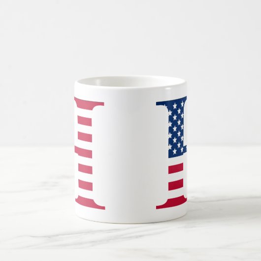 Letter H Patriotic Tasse (Mittel)