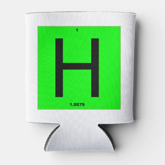 Letter H periodic table of elements Dosenkühler (Vorderseite)