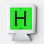 Letter H periodic table of elements Dosenkühler (Rückseite)