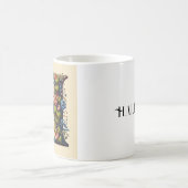 Letter H Pferd und Blume Kaffeetasse (Mittel)