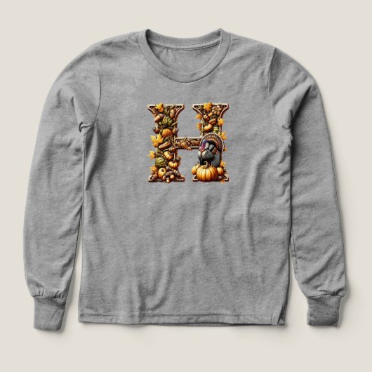Letter H Thanksgiving gift style (Design Vorderseite)