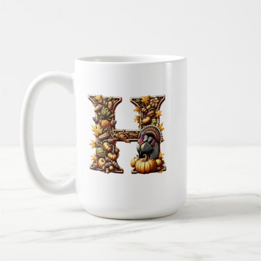 Letter H Thanksgiving gift style Kaffeetasse (Links)