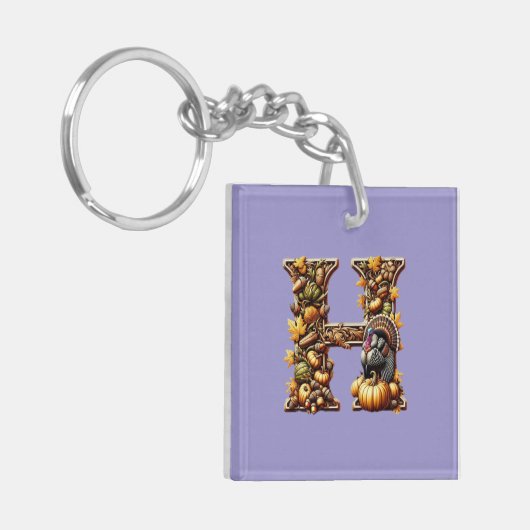 Letter H Thanksgiving gift style  Schlüsselanhänger (Vorderseite links)