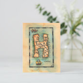 Letter H Treasure Map Postkarte (Stehend Vorderseite)
