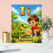 Letter I Alphabet Poster – I is for Iguana (Hochzeit)