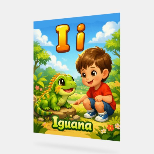 Letter I Alphabet Poster – I is for Iguana (Winkel)