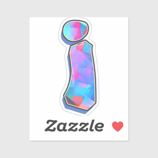 Letter i - Color Mix Aufkleber (Blatt)