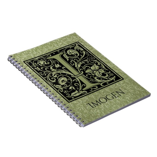 Letter I First Letter Monogram Notizblock (Rechte Seite)