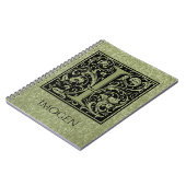 Letter I First Letter Monogram Notizblock (Linke Seite)