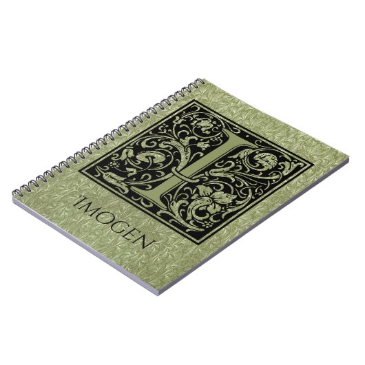 Letter I First Letter Monogram Notizblock (Linke Seite)