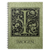 Letter I First Letter Monogram Notizblock (Vorderseite)