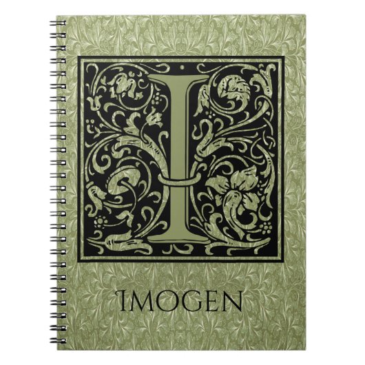 Letter I First Letter Monogram Notizblock (Vorderseite)