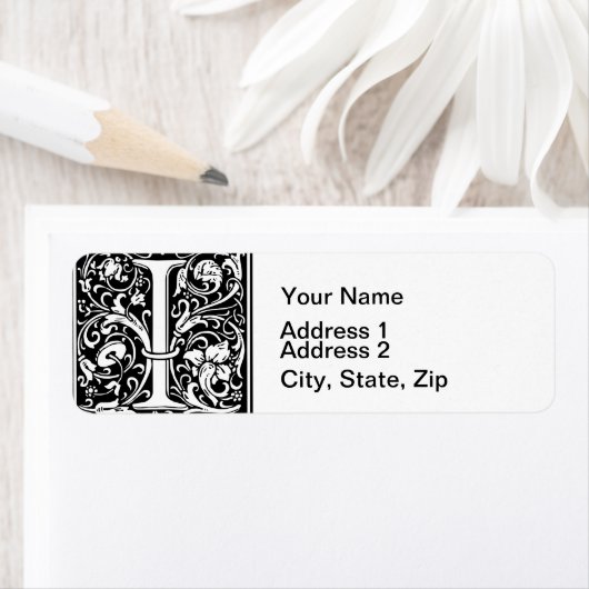 Letter I Medival Monogram Art Nouveau (Insitu)