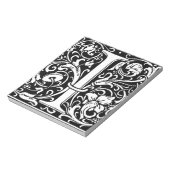 Letter I Medival Monogram Art Nouveau Notizblock (Rotiert)