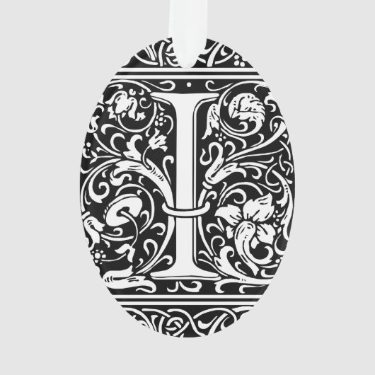 Letter I Medival Monogram Art Nouveau Ornament (Rückseite)