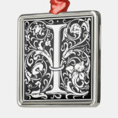 Letter I Medival Monogram Art Nouveau Ornament Aus Metall (Links)