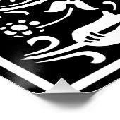 Letter I Medival Monogram Art Nouveau Poster (Ecke)