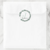 Letter I Monogram Individuelle Name Minimalistisch Runder Aufkleber (Tasche)