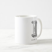 Letter I Monogram Modern Name Kaffeetasse (VorderseiteRechts)