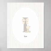 Letter I Nursery Wall Art - Custom Baby Name Print Poster (Vorne)