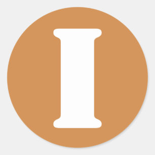 Letter I Peru Gold Stencil Alphabet von Janz Runder Aufkleber