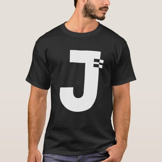 Letter J Alphabet Initial Monogram T-Shirt (Vorderseite)